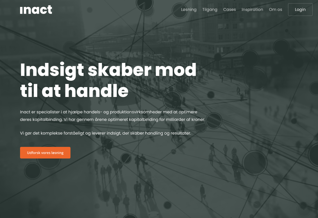 Inact supply chain optimization product interface